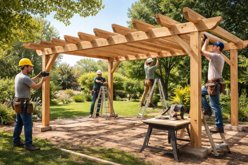 apprenez à construire une pergola étape par étape pour sublimer votre jardin et créer un espace ombragé et convivial.