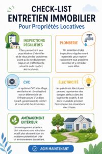 Checklist d'entretien pour un bien locatif