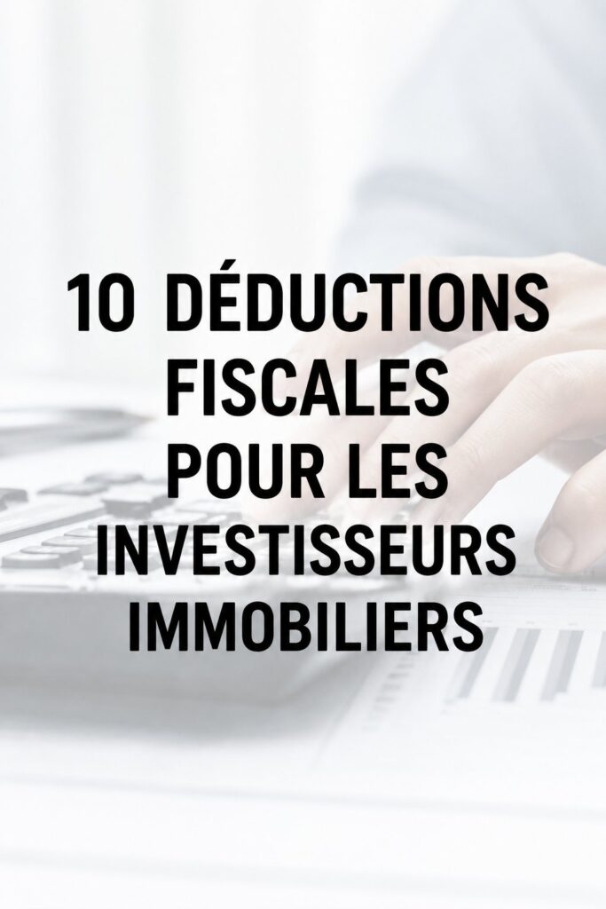 Infographie sur les déductions fiscales pour investisseurs immobiliers