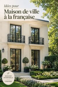 Une belle maison française montrant un mélange de pierre et de crépi.