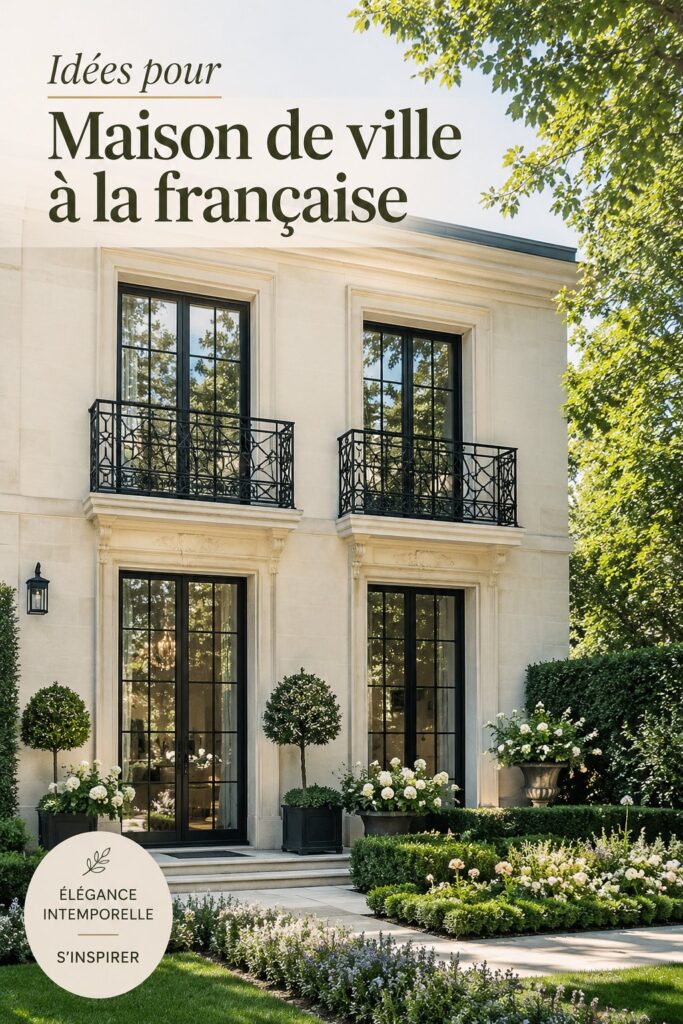 Une belle maison française montrant un mélange de pierre et de crépi.