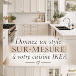 Cuisine IKEA modernisée avec des accessoires uniques et des finitions personnalisées.