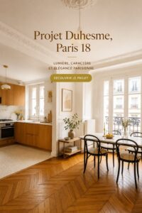 Vue du Projet Duhesme à Paris 18 avec ses structures modernes.