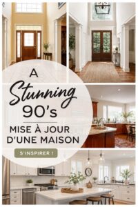 Une pièce décorée dans un style inspiré des années 90 avec des couleurs vives et des motifs géométriques.