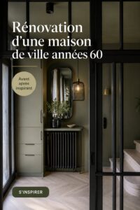 Rénovation moderne d'une maison des années 60, montrant un intérieur harmonieux et stylé.