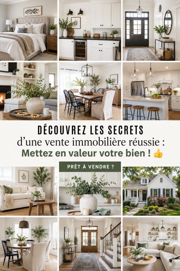 Maison bien mise en scène avec une décoration accueillante pour attirer les acheteurs.