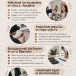 Check-list de gestion immobilière sur un bureau avec des documents