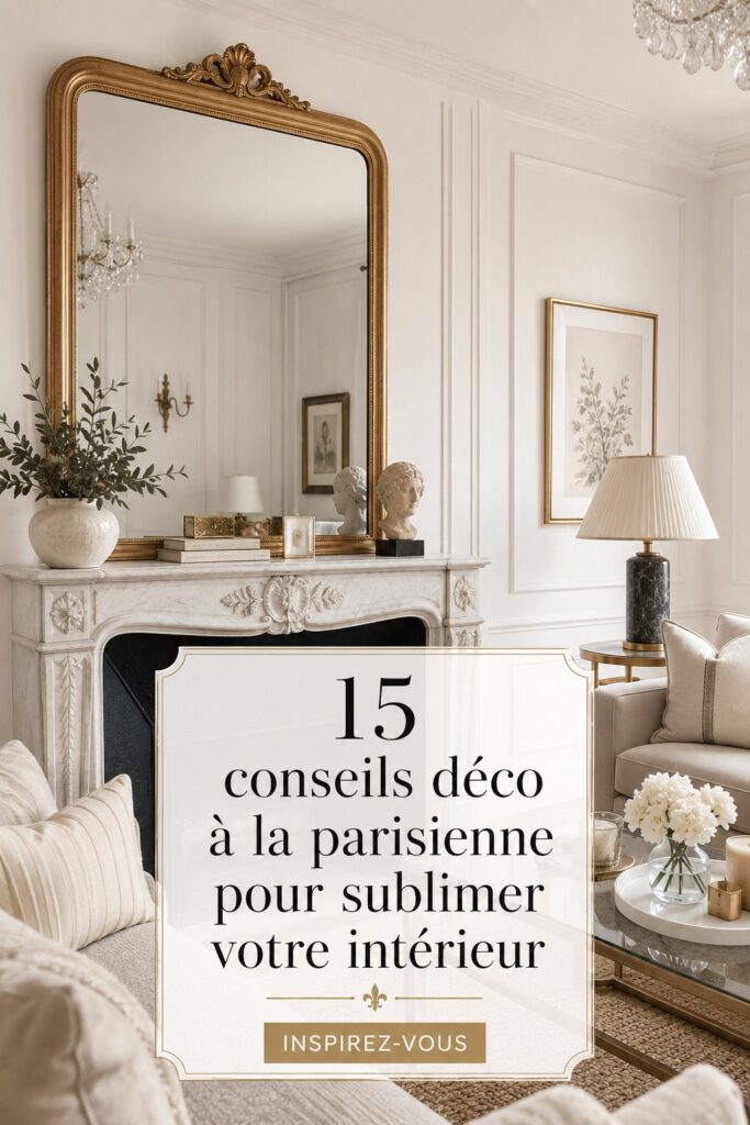 Un appartement décoré dans un style parisien, avec des nuances de pastel et des meubles élégants, incarnant le chic de Paris.