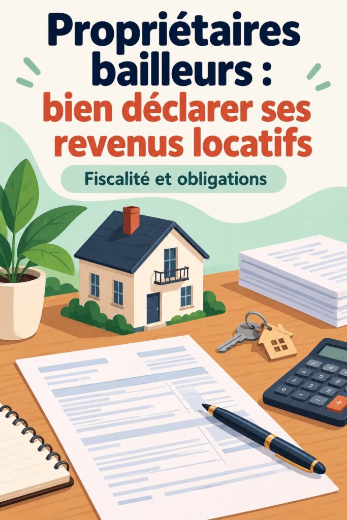 Un propriétaire consulté des documents pour préparer sa déclaration de loyers.