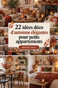 Décoration automnale élégante dans un petit appartement