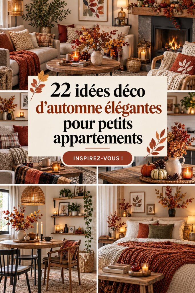 Décoration automnale élégante dans un petit appartement