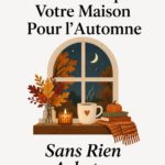 Une maison chaleureusement décorée pour l'automne avec des objets réutilisés.