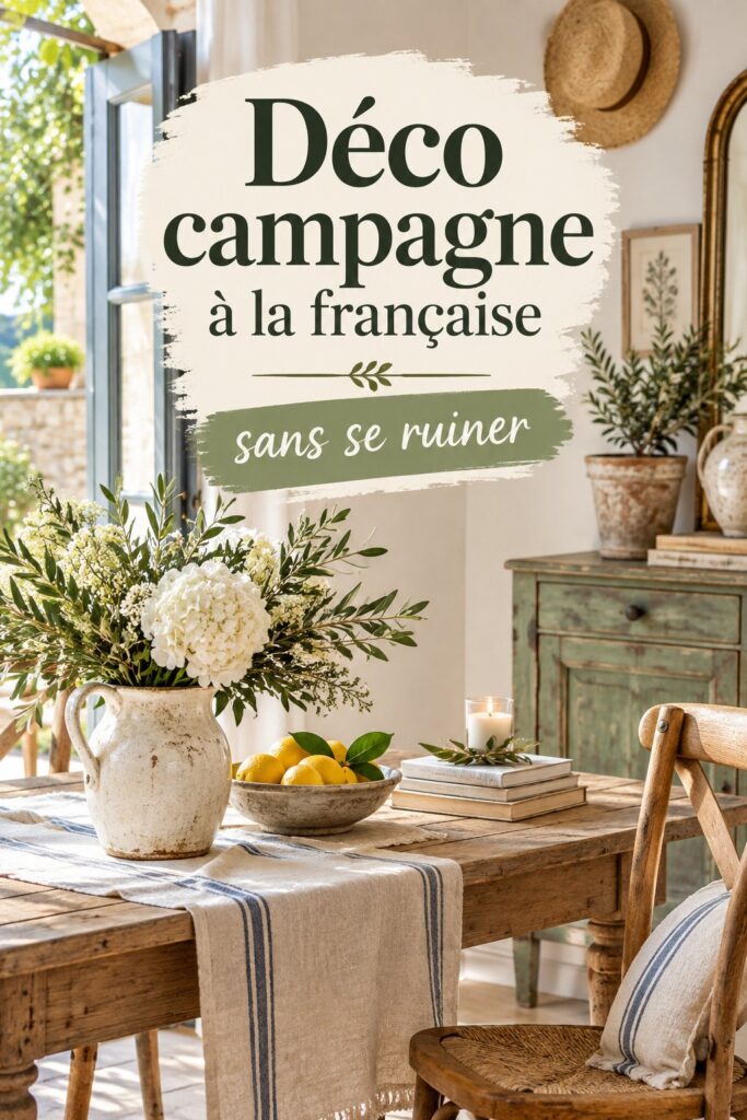 Intérieur décoré avec des éléments champêtres à petit budget