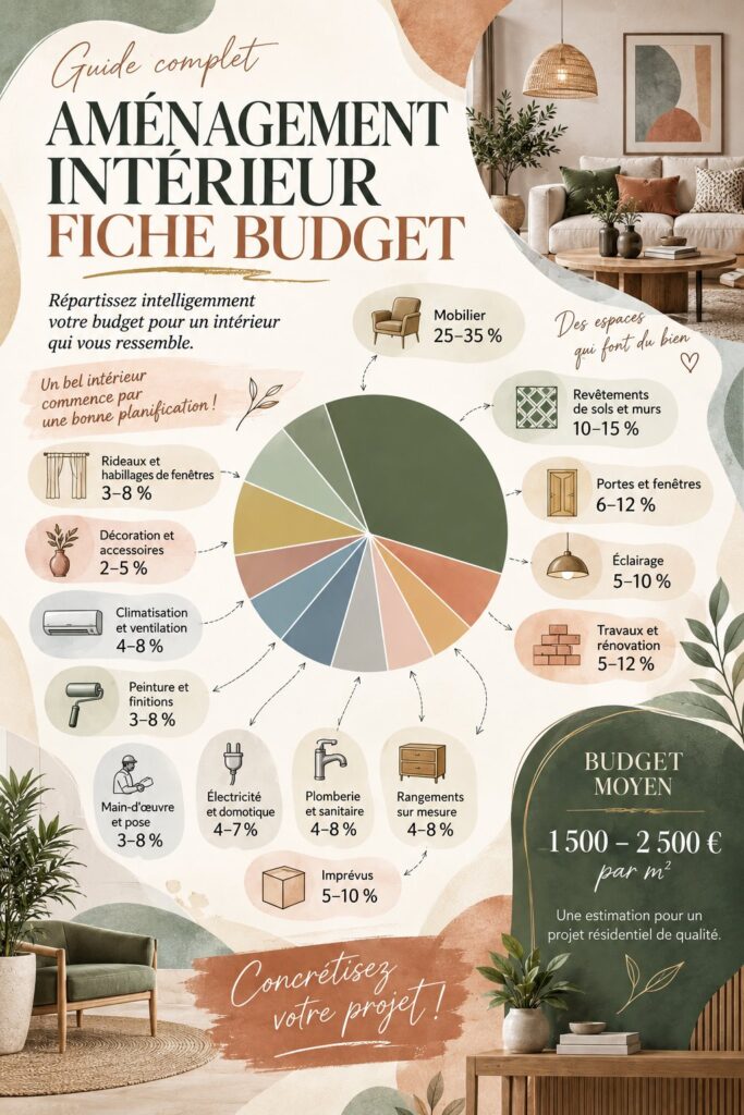 Un intérieur décoré avec des éléments à petit budget