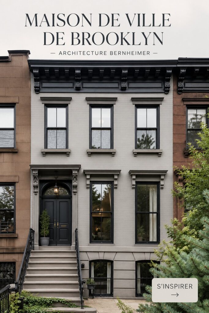 Maison typique à Brooklyn, illustrant le style architectural unique de ce quartier.