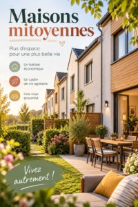 Maison mitoyenne moderne avec un design élégant