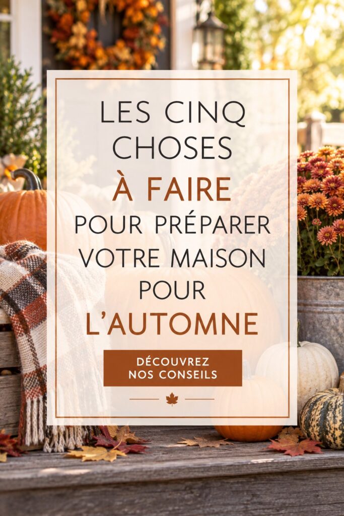 Un salon accueillant décoré pour l'automne avec des coussins aux couleurs chaudes et des feuilles.