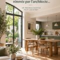 Rénovation moderne d'une maison au nord de Paris avec des éléments architecturaux contemporains et des couleurs apaisantes.