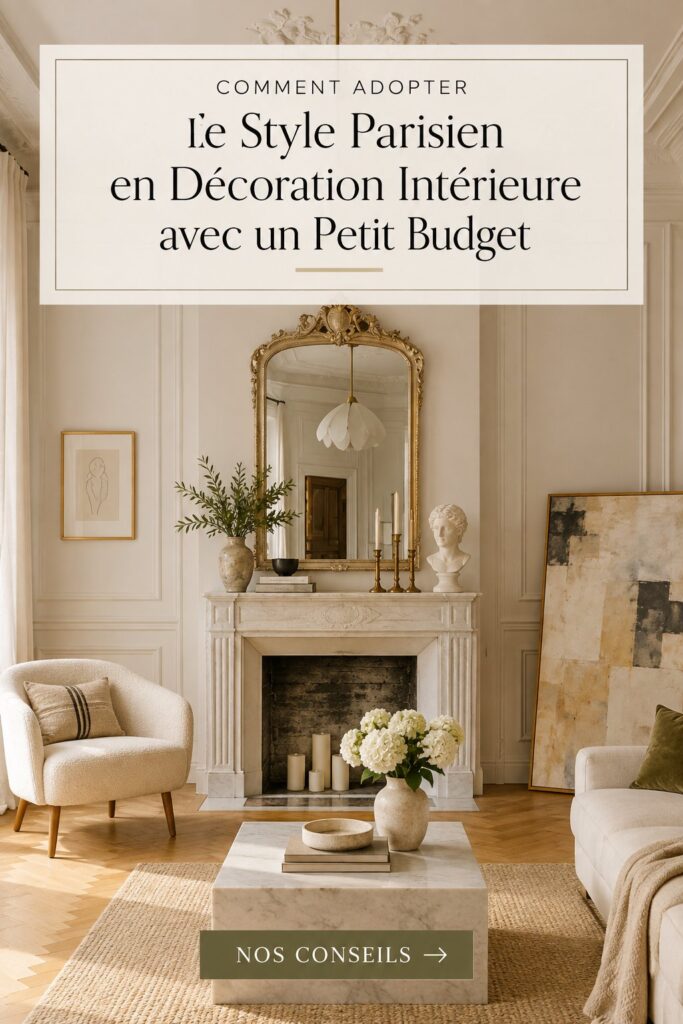 Intérieur avec style parisien : décor élégant et chic.