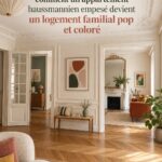 Un appartement haussmannien rénové avec une décoration colorée et conviviale.