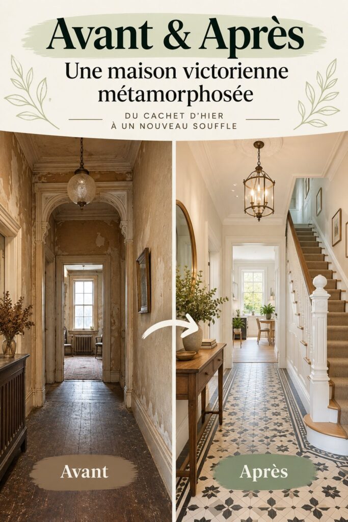 Maison victorienne avant et après la rénovation, transformation spectaculaire.