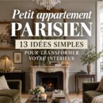 Un beau salon dans un appartement parisien, mettant en avant l'optimisation de l'espace et une décoration chaleureuse.