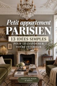 Un beau salon dans un appartement parisien, mettant en avant l'optimisation de l'espace et une décoration chaleureuse.