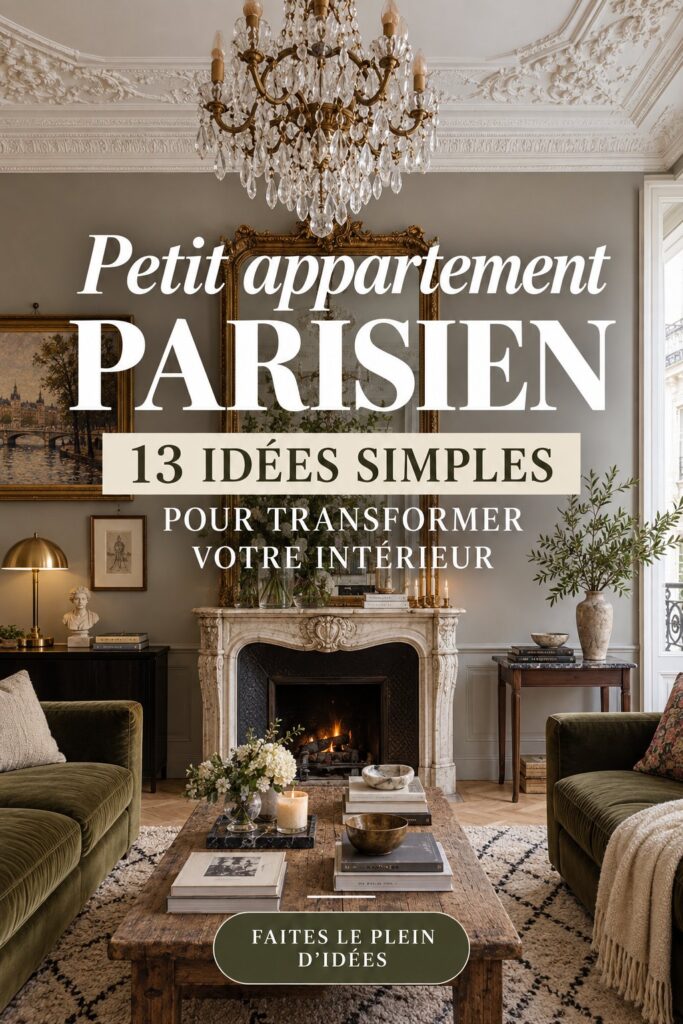 Un beau salon dans un appartement parisien, mettant en avant l'optimisation de l'espace et une décoration chaleureuse.