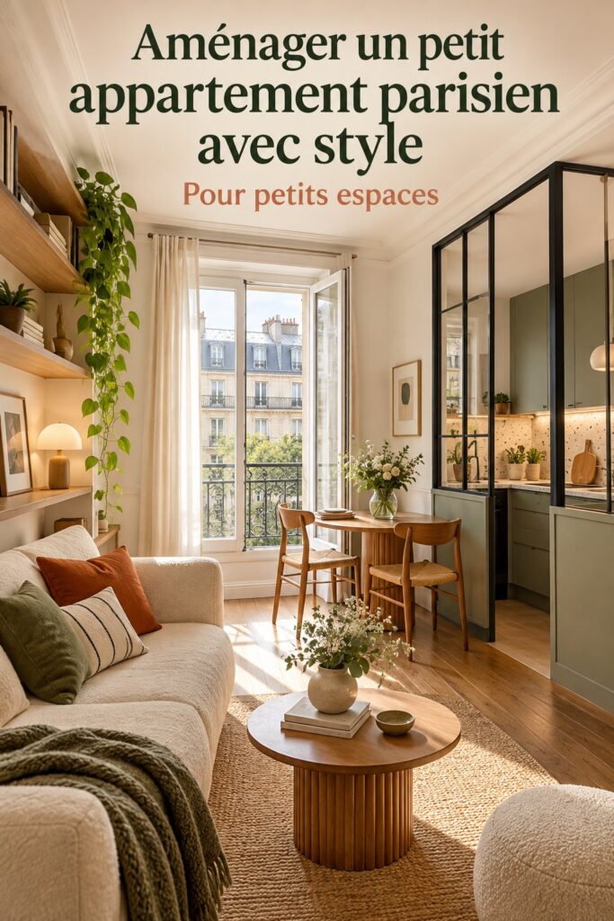 Un petit appartement parisien joliment aménagé et décoré avec goût