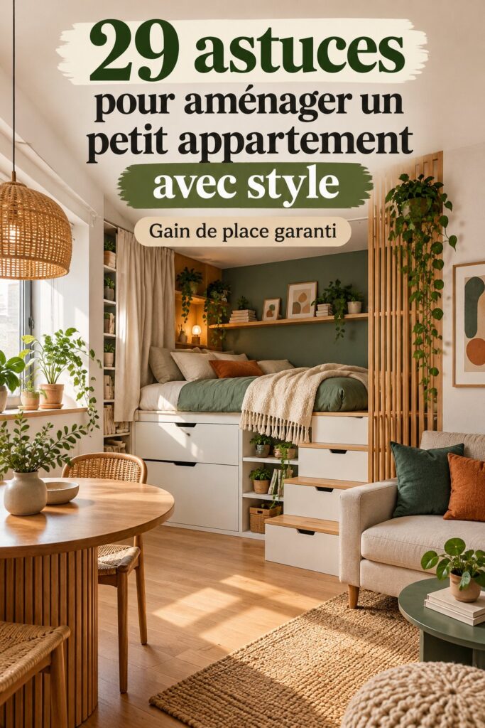 Exemple de petit appartement aménagé avec style