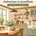 Cuisine en style campagne française avec des éléments rustiques et accueillants.
