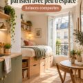 Un studio parisien décoré avec goût et optimisé pour l'espace.