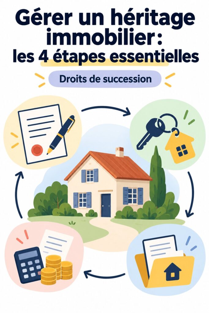 Héritage immobilier : illustration des étapes de gestion des droits de succession