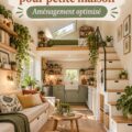 Une tiny house moderne avec une décoration épurée et bien agencée pour optimiser l'espace.