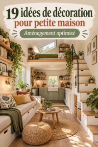 Une tiny house moderne avec une décoration épurée et bien agencée pour optimiser l'espace.