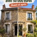 Transformation d'une meulière avant et après rénovation, montrant un intérieur modernisé