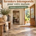 Un beau salon avec un revêtement de sol en bois, typique de l'esthétique fermière.