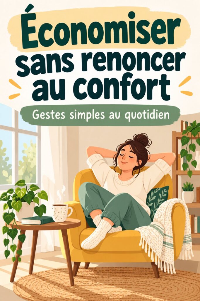Un tableau avec des idées pour économiser et vivre mieux au quotidien.