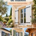 Volets français élégants devant une maison traditionnelle